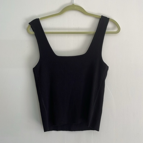 Vince Square Neck Ribbed Knit Tank - Picture 7 of 12